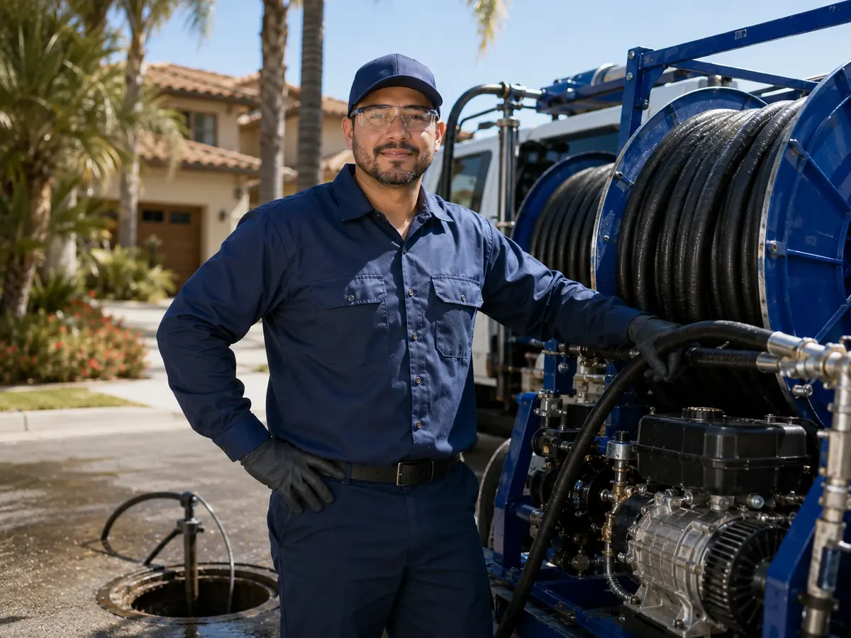 Hydro jet sewer cleaning in Avenal