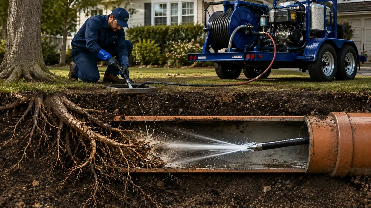Tree Root Removal with Hydro Jetting in Avenal